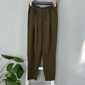 Forever 21 Contemporary Women’s Olive Green Tie Pants